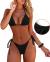 MOSHENGQI Women Sexy Brazilian Bikini 2 Piece Spaghetti Strap Top Thong Swimsuit Bathing Suit