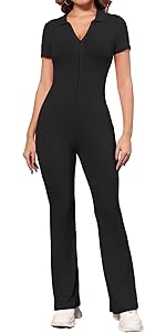 black jumpsuits for women tummy control unitard bodycon jumpsuit one piece outfits