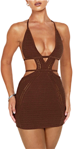 Women''s Halter Bodycon Mini Dress