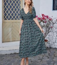 Women elegant v neck long dress