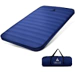 Hikenture Extra Thick Double Self Inflating Sleeping Pad, 9.5 R Camping Mattress 2 Person, Inflatable Foam Camping Pad with Pump Sack, Portable 4 in Thickness Comfort Plus Camping Mat for 4-Season