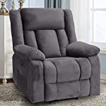 Power Lift Recliner Chair for Elderly with Massage and Heating, Velvet Lift Recliner Chair with USB Ports, 3 Positions, 2 Side Pockets for Living Room (Velvet-Blue Grey)