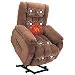 Bosmiller Power Lift Chair Recliners for Elderly with Heat and Massage Recliner Chair for Living Room with Infinite Position and Side Pocket, Cup Holders, USB Charge Port