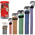 Premium Bungee Cords Heavy Duty - 20 Piece in Storage Jar Includes 10&quot;, 18&quot;, 24&quot;, 30&quot;, 36&quot;, 48&quot; Bungie Cord Bundle