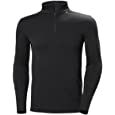 Helly-Hansen Mens LIFA Merino Midweight 1/2 Zip Base Layer Shirt, 990 Black, XX-Large