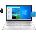 2021 HP 17 Laptop, 17.3&quot; HD+ Touch Display, AMD Ryzen3 3250U Processor, 16 GB RAM, 256 GB SSD, WiFi, Webcam, Long Battery Life, Windows 10 + One Year of Office365, Silver (Latest Model)