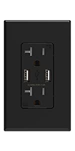 USB Charger Wall Outlet, Dual High Speed 4.0 Amp USB Ports