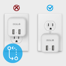 Plug orientation for non-blocking