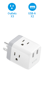 Multi plug outlet extender