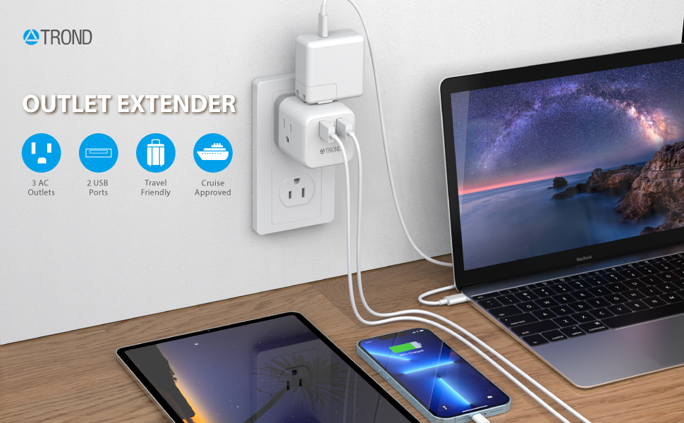 multi plug outlet extender