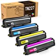 STAROVER Compatible Toner-Cartridge Replacement for Brother TN227 TN-227 TN-227BK TN223 TN223BK for HL-L3210CW HL-L3290CDW HL-L3230CDW HL-L3270CD MFC-L3710CW MFC-L3750CDW MFC-L3770CDW Printer (4-Pack)