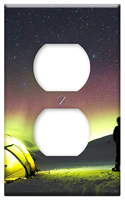 Switch Plate Outlet Cover - Auroras Camp Tent Adventure Fire Holiday Nature 2