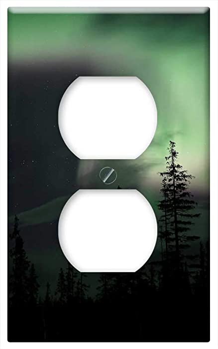 Switch Plate Outlet Cover - Aurora Northern Lights Forest