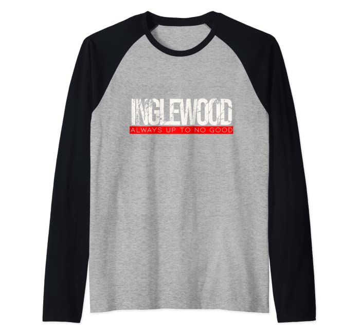 West Coast Hip Hop Inglewood Raglan Baseball Tee