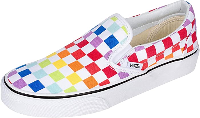 Vans Unisex Slip On Rainbow Chex Skate Shoe Sneaker