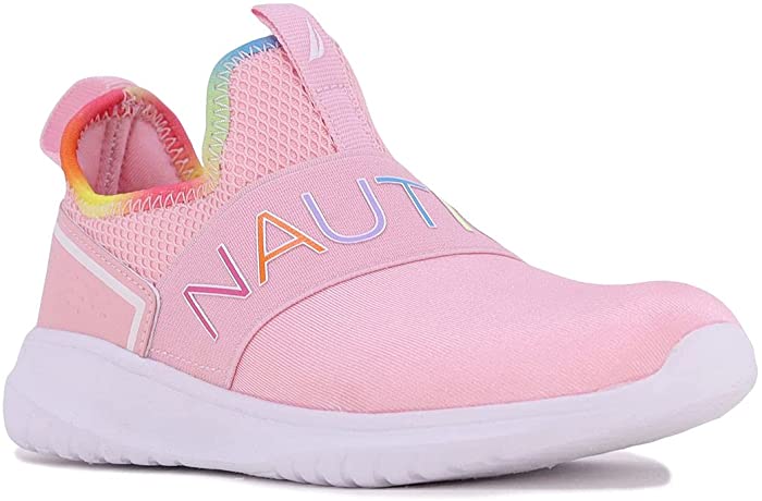 Nautica Kids Girls Youth Athletic Fashion Sneaker Running Shoe -Slip On- Little Kid/Big Kid